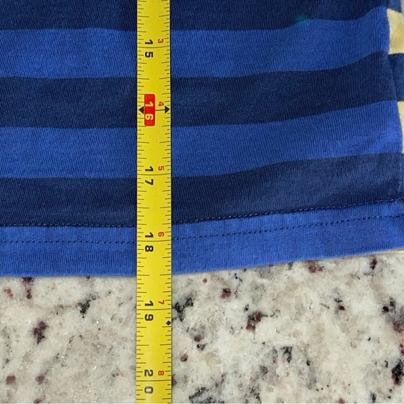Polo Ralph Lauren Striped Jersey Tee Size 5 Blue Colorblock Boys Cotton Navy - Picture 7 of 7